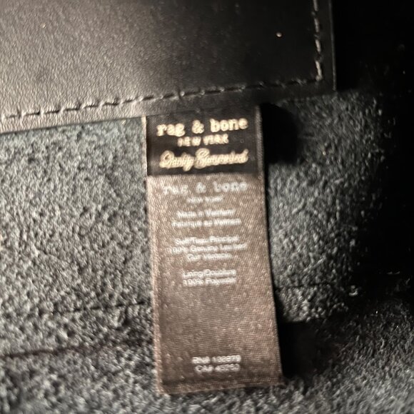 Rag & Bone Belize Small Shopper Black Leather Shoulder Bag Adjustable Strap - Picture 13 of 16